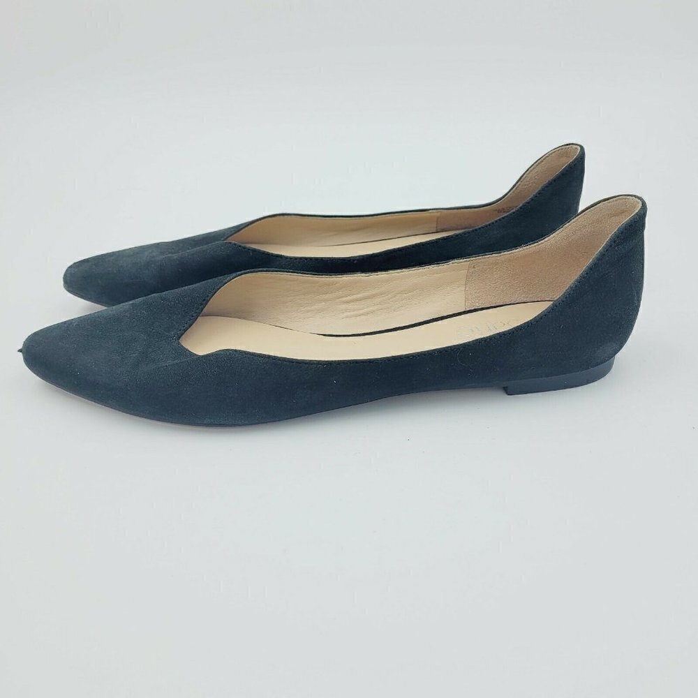 Franco Sarto Shimmy Ballet Flats Black Suede Women's Size 7M - Picture 6 of 7